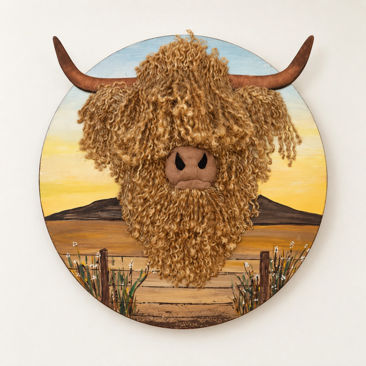 Highland cow — golden curls